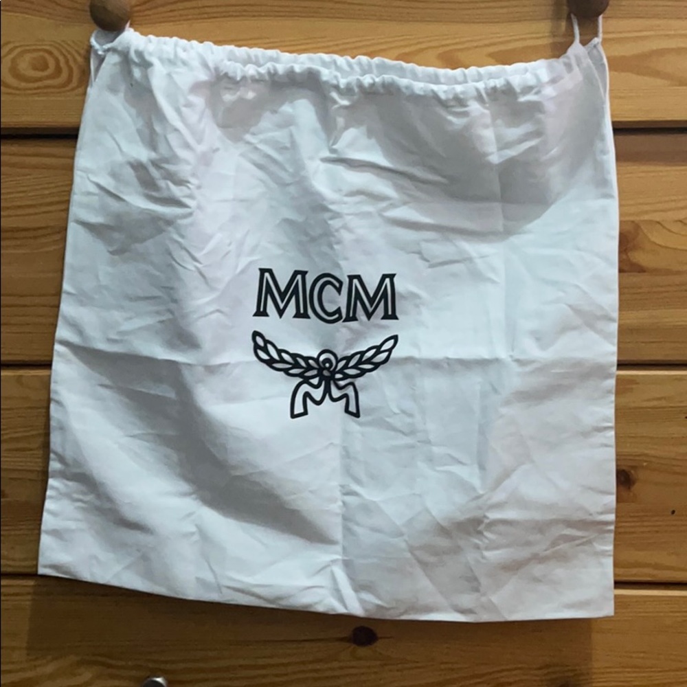 MCM white purse protector